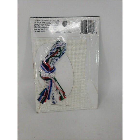 Lace Ornament Kits VTG 1992 Designs For The Needle Sealed NOS Bear Kitty Sampler - Picture 13 of 15